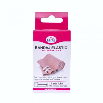 Bandaj elastic cu clema Minut 10 cm x 4.5 m