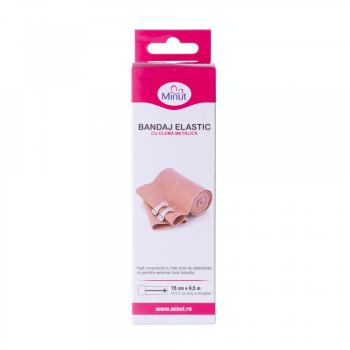 Bandaj elastic cu clema Minut 15 cm x 4.5 m