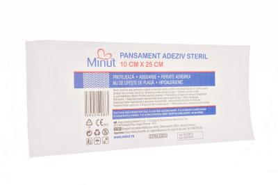 Pansament adeziv steril  Minut 10 cm x 25 cm