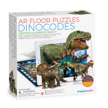 Puzzle de podea cu realitate augmentata ar - dinozauri