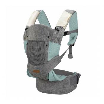 Marsupiu bebe, freeon, easy move, 3 in 1, de la 3,5 luni pana la 15 kg, tesatura din plasa 3d, confortabil si sigur pentru bebe, grey