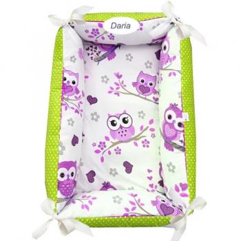 Reductor personalizat bebe nest deseda bufnite cu mov