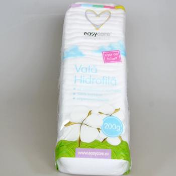 Vata hidrofila easycare 100% bumbac 10 pachete x 200g/pachet