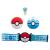 Pokemon - set figurina si centura clip n go, quaxly with poké ball, dive ball & water themed belt w16