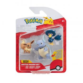 Pokemon - set 3 figurine de actiune, eevee #1, murkrow, wartortle w21