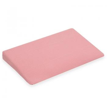 Fata de perna, new baby, basic, din muselina, bumbac, pentru bebelusi, 59x37 cm, pink