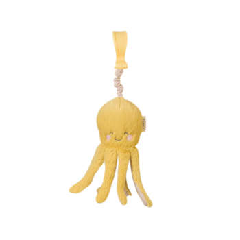 Jucarie zornaitoare din plus, agatatoare, design    ocean life,   caracatita, mustard