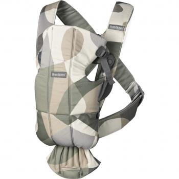 Babybjorn - marsupiu anatomic mini, cu multiple pozitii de purtare. khaki/green, bumbac