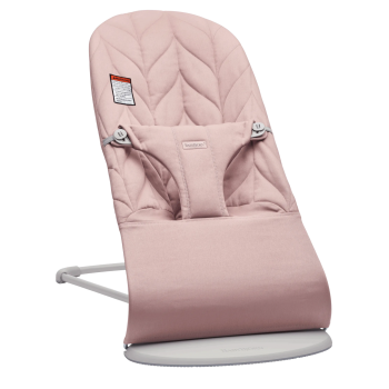 Babybjorn - balansoar bliss dusty pink cu aspect delicat de petala, tesatura matlasata