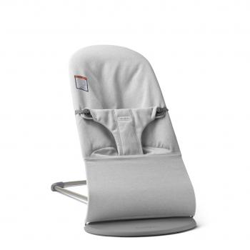 Babybjorn - balansoar bliss light gray din tesatura melange cu aspect clasic