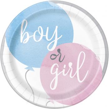 Farfurii petrecere gender reveal 23 cm