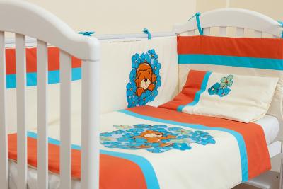 Lenjerie de pat copii, kidsdecor, ursulet in flori