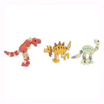 Jucarie educativa flexibila din lemn dinozaur, egmont toys