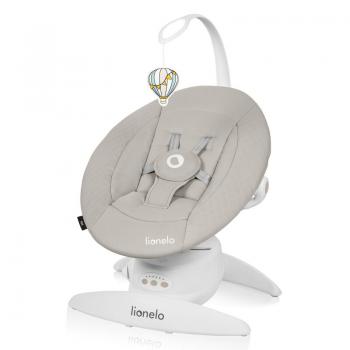 Balansoar, lionelo, iris, 2 in 1, rotire 360 grade, electric, cu 3 moduri de leganare, cu 5 trepte de viteza, cu 3 pozitii de inclinare, 12 melodii, silentios, pana la 9 kg, bej