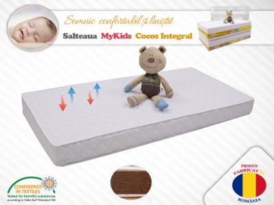 Saltea MyKids Fibra De Cocos Integral 120x60x08 Husa Microfibra Matlasata