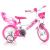 Bicicleta pentru copii Little Hearth DB-124RLN-05LH Dino Bikes, 12 inch, alb si roz