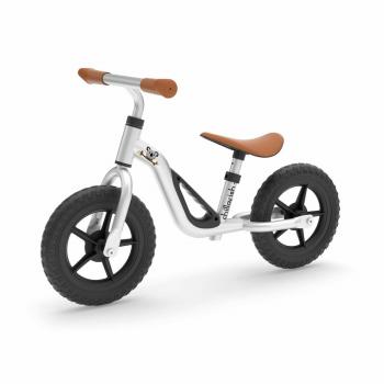 Bicicleta de echilibru, chillafish, charlie, usoara, cu ghidon si sa reglabile, greutate 2.5 kg, cu roti din spuma eva, 10 inch, pentru 18 luni - 48 luni, silver