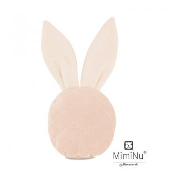 Jucarie zornaitoare, MimiNu, Din catifea matlasata, Material certificat Oeko Tex Standard 100, Mini Bunny, Magnolia