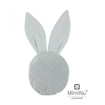 Jucarie zornaitoare, MimiNu, Din catifea matlasata, Material certificat Oeko Tex Standard 100, Mini Bunny, Grey