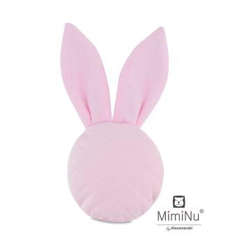 Jucarie zornaitoare, MimiNu, Din catifea matlasata, Material certificat Oeko Tex Standard 100, Mini Bunny, Pink