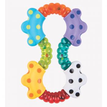 Jucarie zornaitoare, Playgro, Cu diferite texturi, Dimensiune mare, Click and twist Rattle