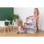 Casuta papusi, Free2Play, Din lemn, Dimensiune mare 70 x 24 x 70 cm, Construita pe 3 niveluri cu 3 camere, Accesorizata cu mobilier, Pink