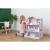 Casuta papusi, Free2Play, Din lemn, Dimensiune mare 70 x 24 x 70 cm, Construita pe 3 niveluri cu 3 camere, Accesorizata cu mobilier, Pink