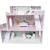 Casuta papusi, Free2Play, Din lemn, Dimensiune mare 70 x 24 x 70 cm, Construita pe 3 niveluri cu 3 camere, Accesorizata cu mobilier, Pink