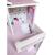 Casuta papusi, Free2Play, Din lemn, Dimensiune mare 70 x 24 x 70 cm, Construita pe 3 niveluri cu 3 camere, Accesorizata cu mobilier, Pink