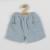 Set 2 piese, New Baby, Pentru vara, Include Tricou si pantaloni scurti din muselina, Marime 68, Din bumbac 100%, Summer Nature Collection Blue