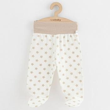 Pantalonasi, New Baby, Cu botosei, Marime 62, Din bumbac 100%, Classic II Beige Stars