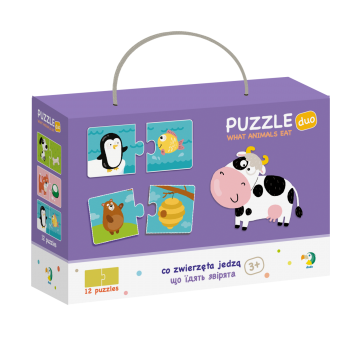 Duo Puzzle - Hrana animalelor (2 piese)