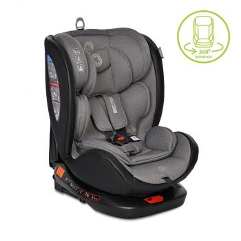 Scaun auto ares, isofix, i-size, rotativ 360 grade, 40-150 cm, 0 luni-12 ani, grey