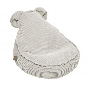 Fotoliu puf pentru copii meowbaby aesthetic sako bag, teddy ecri, certificat oeko-tex, usor de curatat