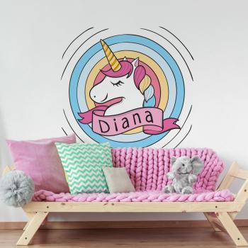 Stickere perete copii Unicorn - 98 x 96 cm