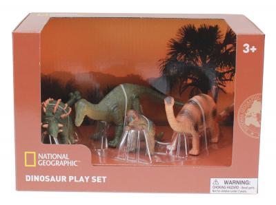 Set 4 figurine - Pachycephalosaurus, Ankylosaurus, Brachiosaurus si puiul