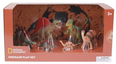 Set 6 figurine - Spinosaurus, Tyrannosaurus, Stegosaurus, Iguanodon