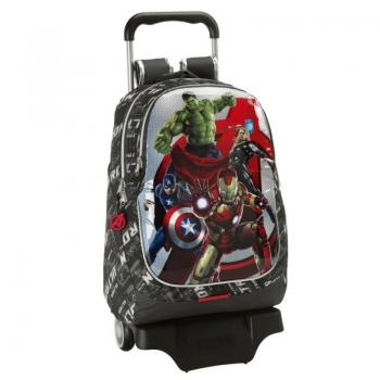 Ghiozdan Avengers cu troler 44 cm