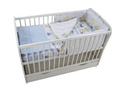 Lenjerie MyKids Teddy Play Blue M1 4 Piese 140x70