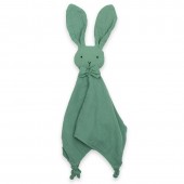 Jucarie textila, new baby, baby rabbit, pentru bebelusi, moale, din muselina, 100% bumbac,30x30 cm, green