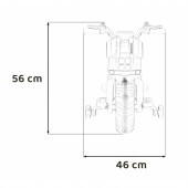 Motocicleta electrica future qls-805, roti din plastic + 2 roti ajutatoare, 88x46x56 cm, putere 25w - negru