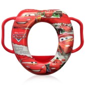 Reductor moale pentru toaleta, disney, cu manere, cars red