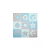 Covoras de joaca puzzle 93x93 cm momi, nebe - blue