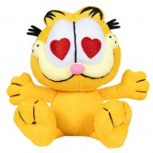 Jucarie din plus garfield cute cu inimioare, 15 cm asezat