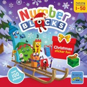 Carte cu abtibilduri Numberblocks - Craciun Fericit