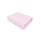 Cearceaf cu elastic, Qmini, Pentru patut leagan sau patut co-sleeper, Dimensiune 90x40 cm, Din bumbac jersey, Material certificat Oeko Tex Standard 100, Pink