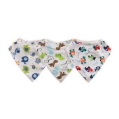 Set 3 bavete tip bandana, bumbac, imprimeuri colorate