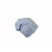 Caciula blue stars, cu bordura, kidsdecor, in strat dublu, din bumbac - 36-42 cm