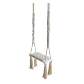 Leagan din lemn si spuma pentru copii woodswing by babysteps, catifea velvet ecri