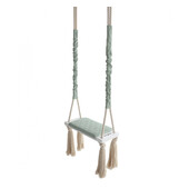 Leagan din lemn si spuma pentru copii woodswing by babysteps, catifea velvet mint